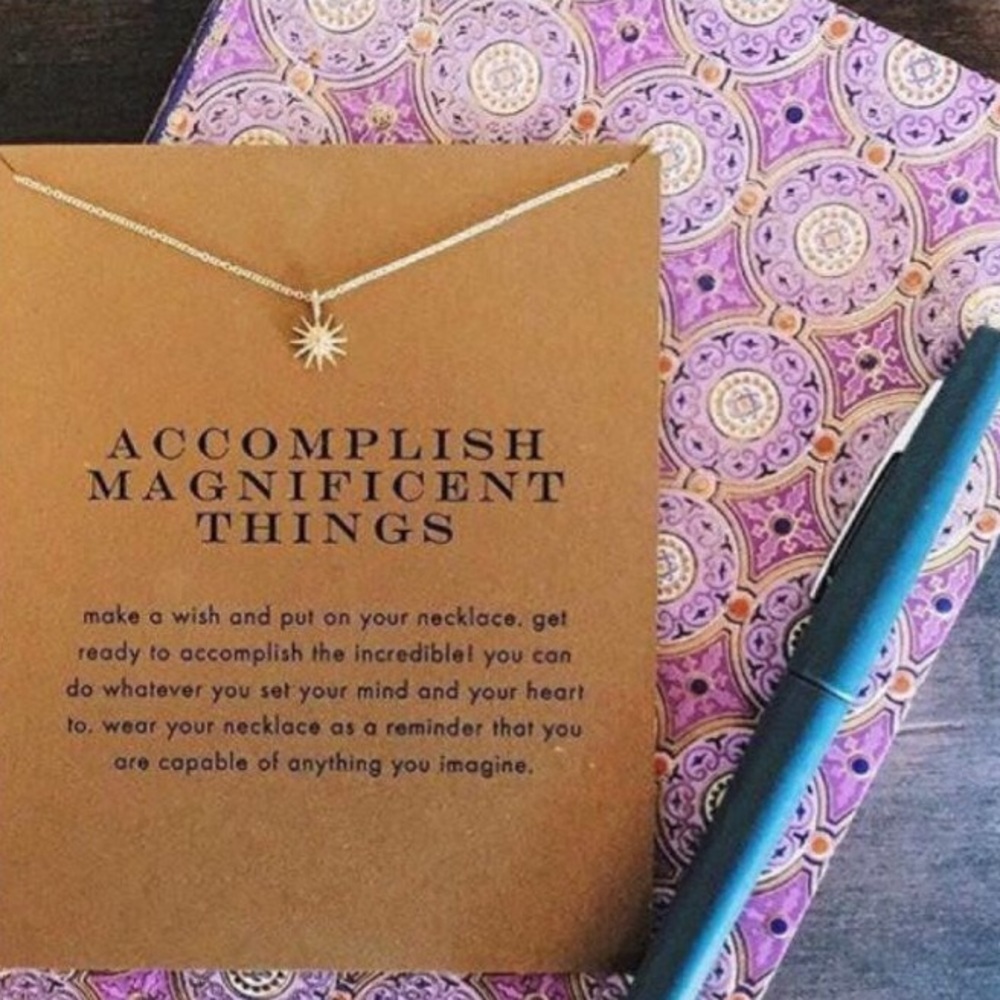 Accomplish Magnificent Things Necklace - Silver